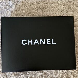 CHANEL Black Gift Box with White Logo